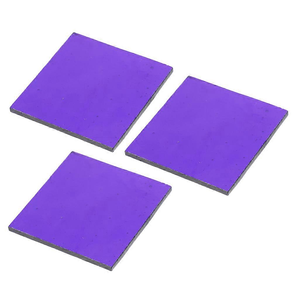 Laboratory Glassware Cobalt Glass Plate Scientific Experiments 5.5X5.5X0.5CM Potassium Detection Tool Students 3Pcs
