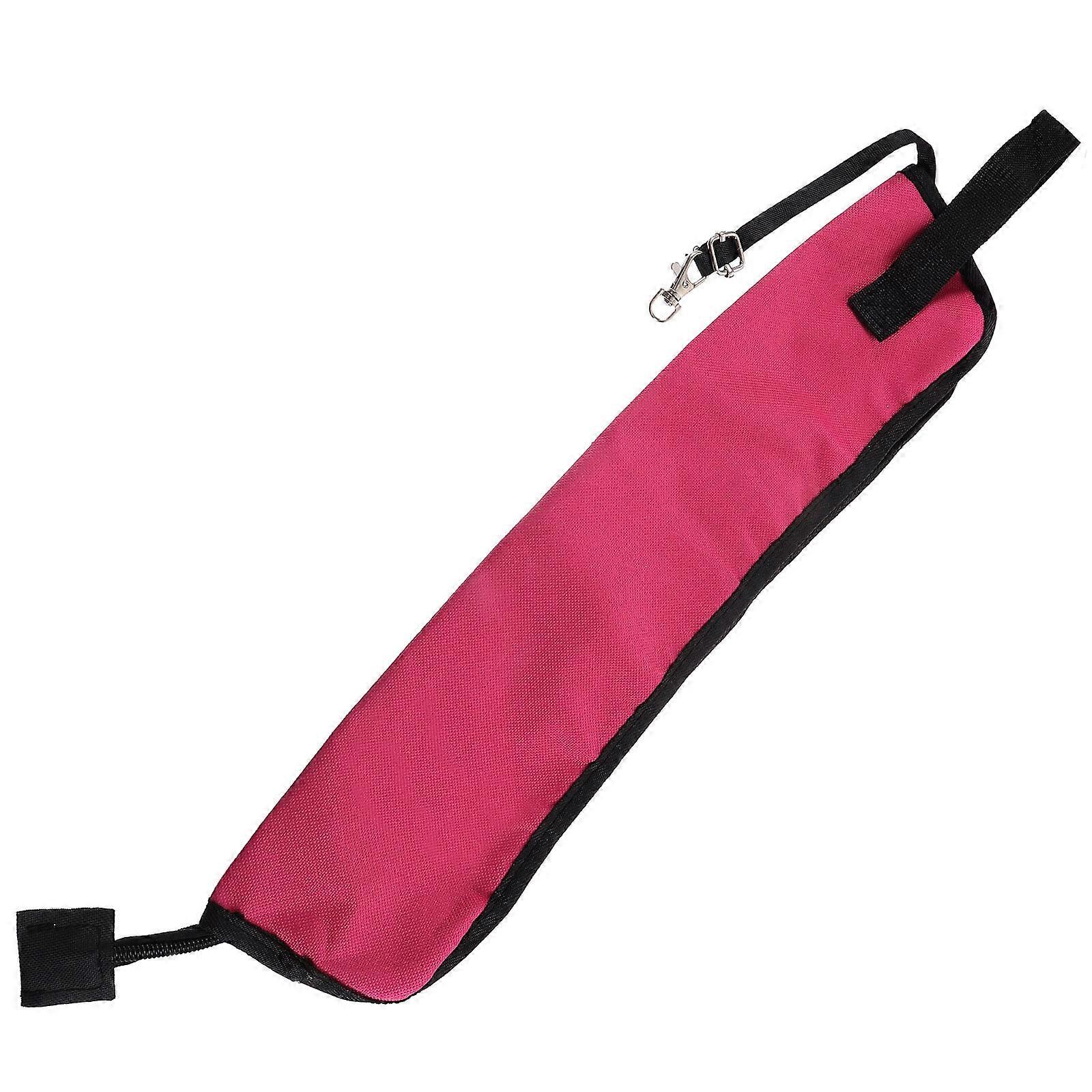 Drum Stick Storage Bag Rosy Rectangular Indoor Use Outdoor Use Travel Protection from Scratches Prevent Loss 1Set