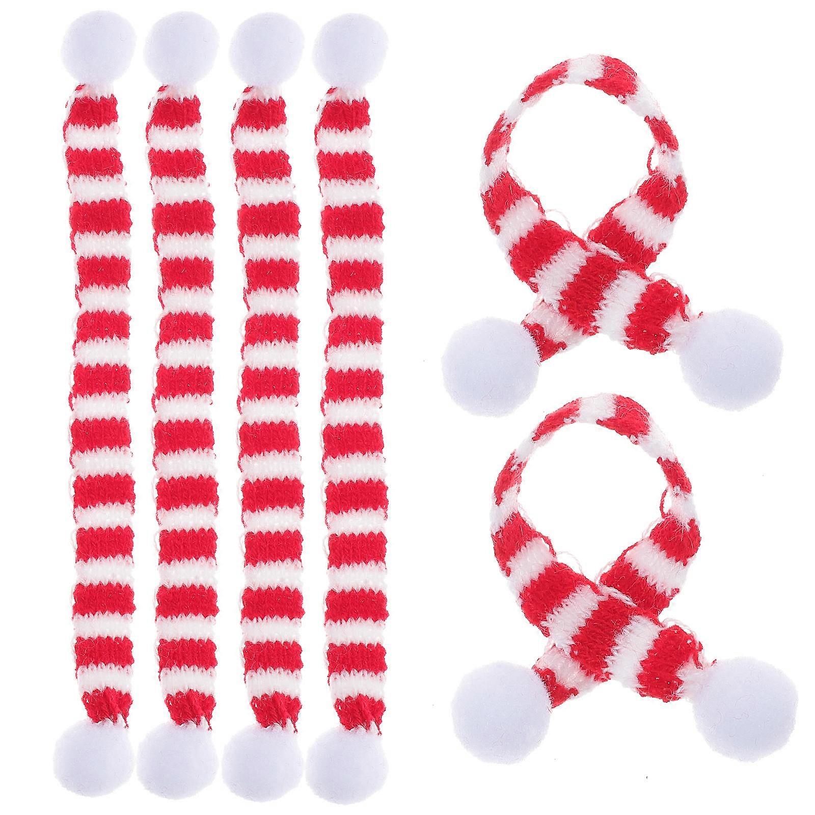 Mini Cloth Scarf 6Pcs Red for Party Use DIY Decor Flexibility
