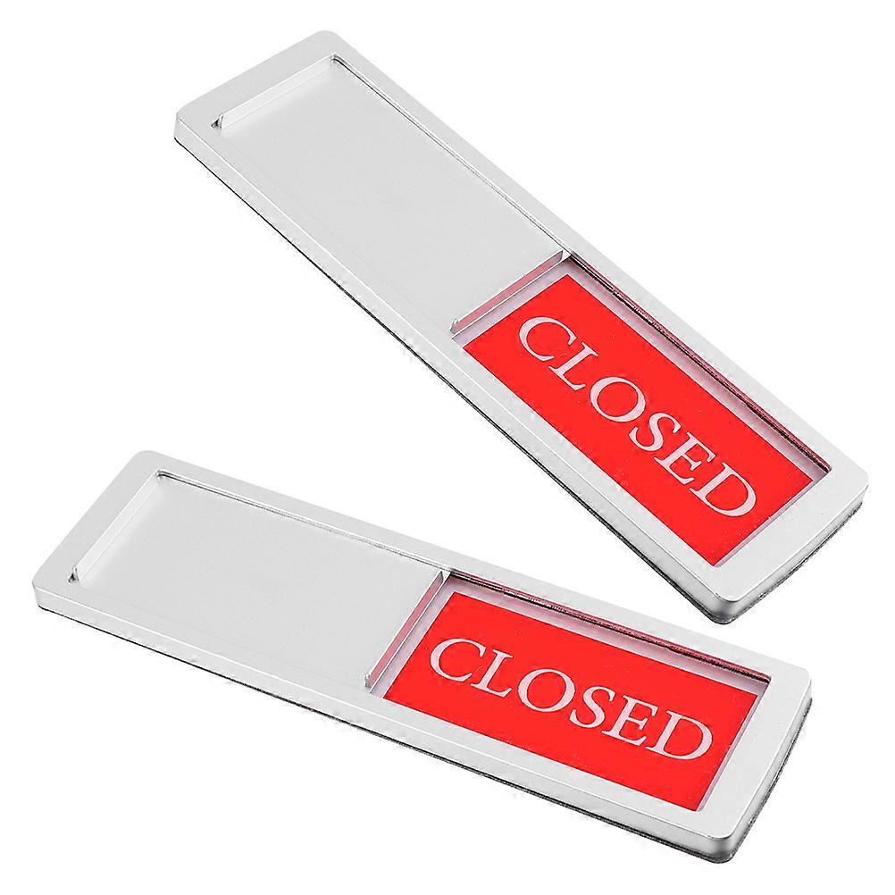 Office Status Sign For Door Room Status Indication Aluminum Magnetic Installation 17.80X5.20X0.70CM 2Pcs