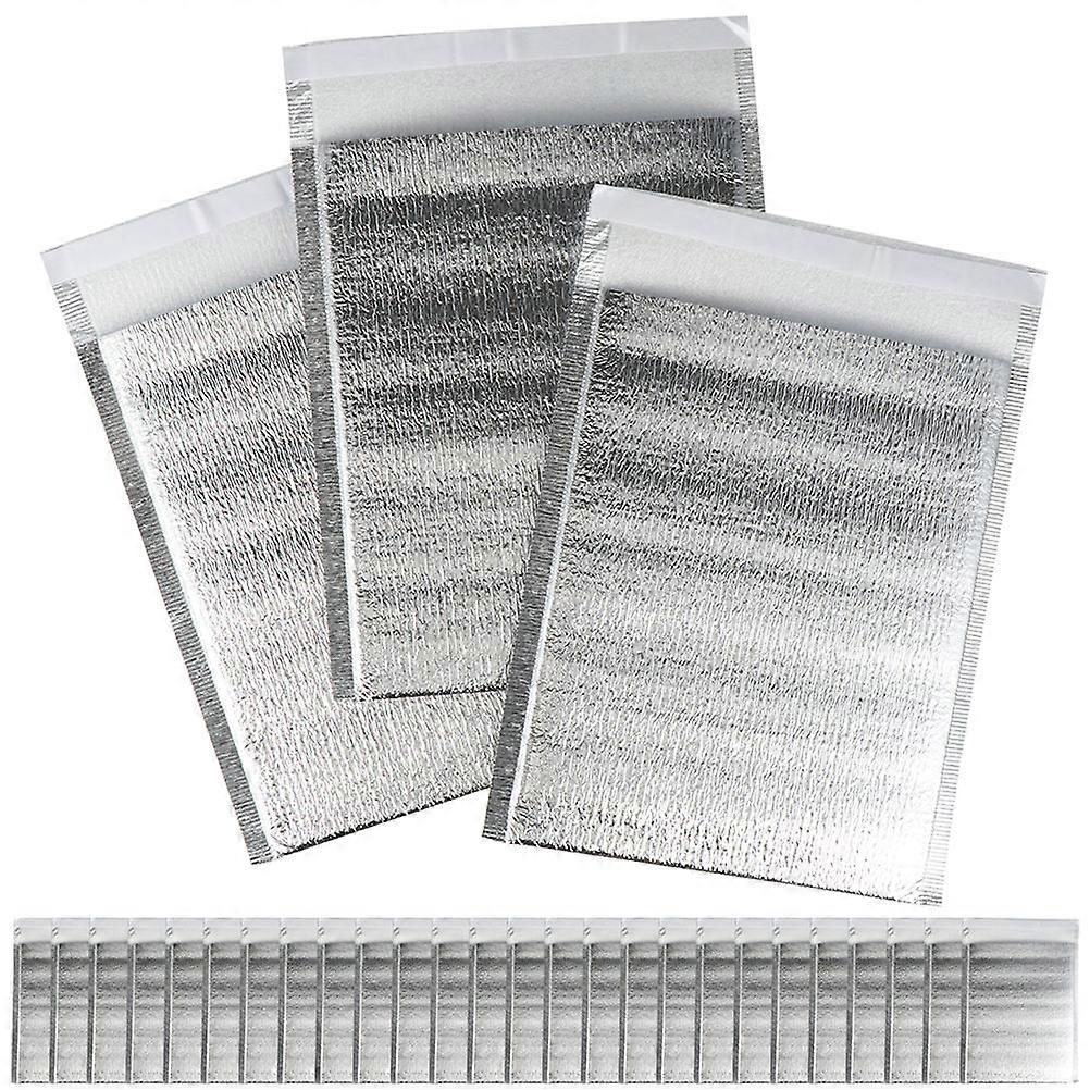 100pcs Insulated Aluminum Foil Bags, Thick Thermal Pouches for Food Storage, Fresh Keeping, and Outdoor Use with Adhesive, Practical Cooler