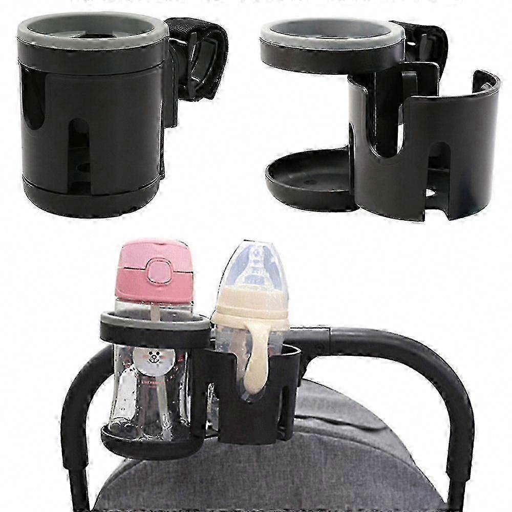 Universal Stroller Cup Holder & Double Baby Bottle Rack - Stroller Accessories