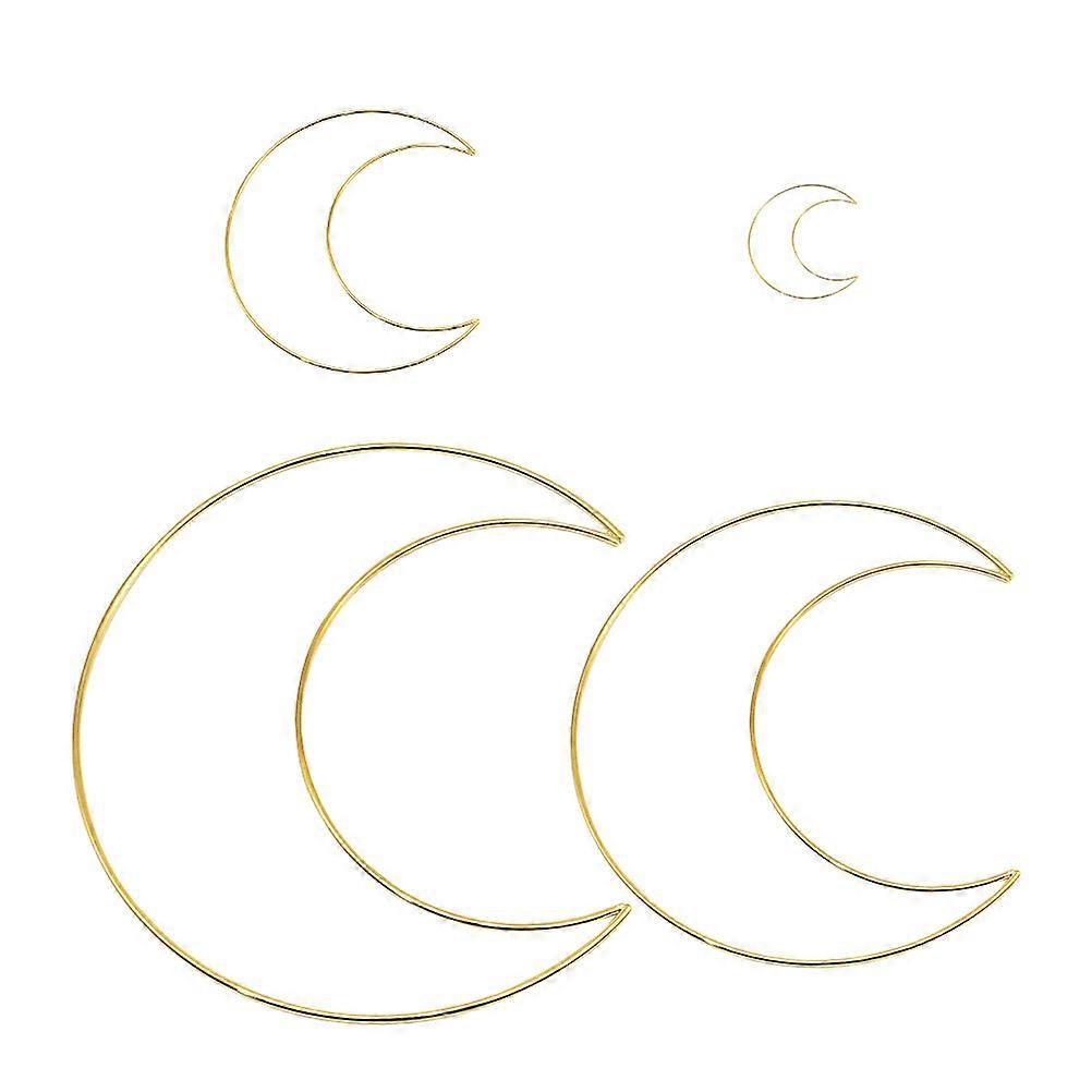 Moon Macrame Hoops Metal Rings For Crafts Diy Enthusiasts Home Decor Circular Shape 12Pcs