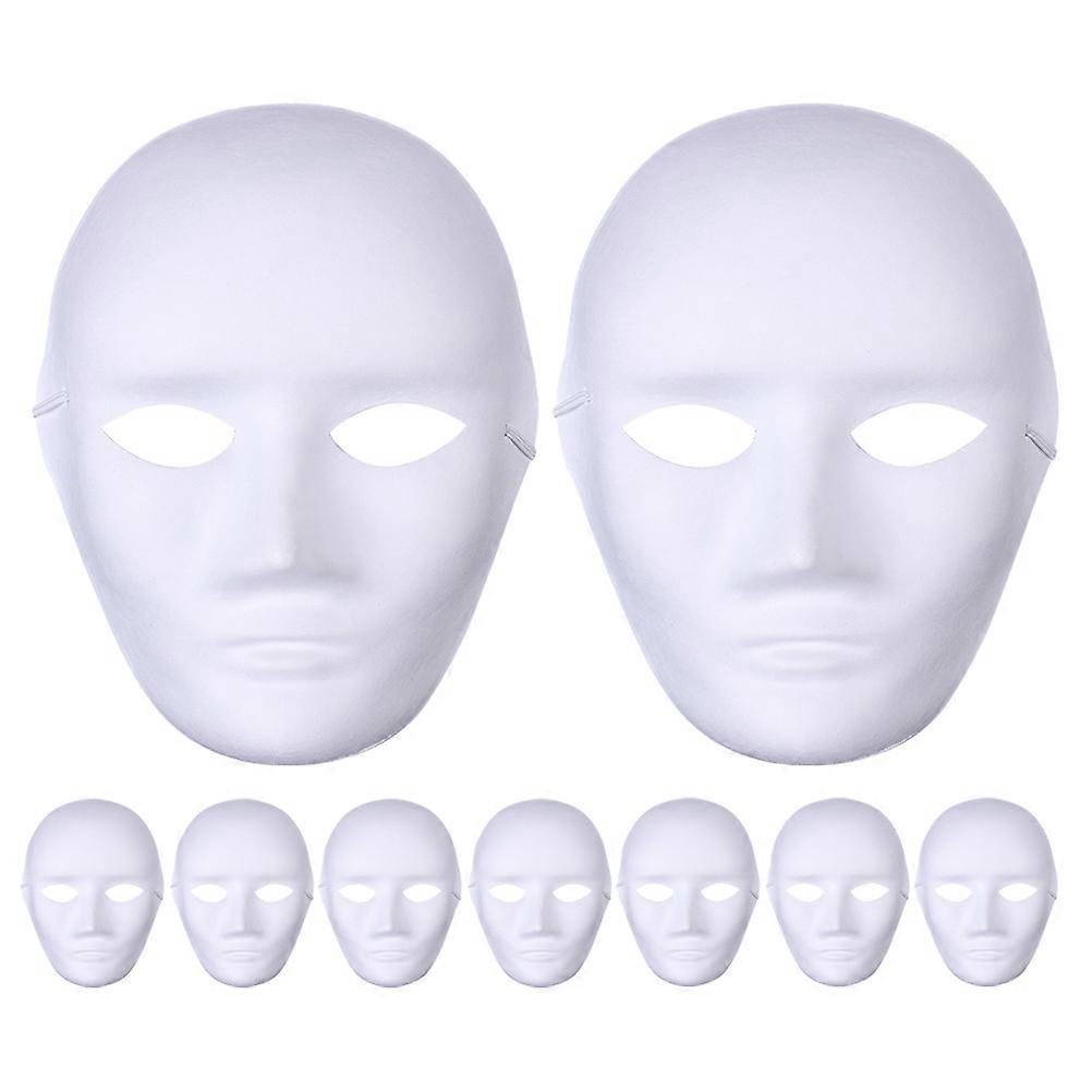 6PCS DIY Paintable Blank Masks for Men – Creative Masquerade, Halloween & Cosplay Party Decorations for Customizing
