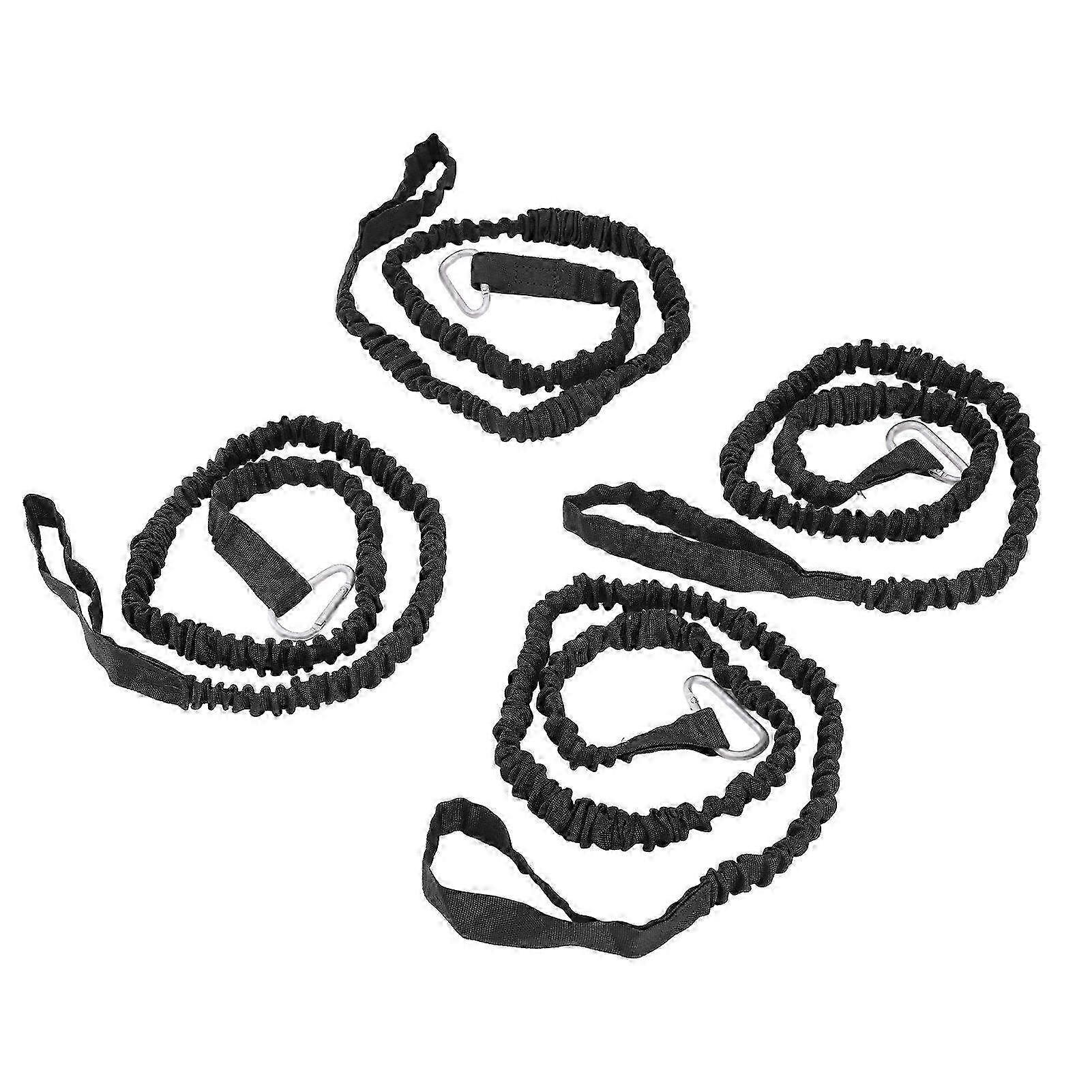 4PCS Super Stretchy Anti-Lost Kayak Paddle Leash - Portable Nylon Canoe Paddle Rope for Drifting & Surfing Activities