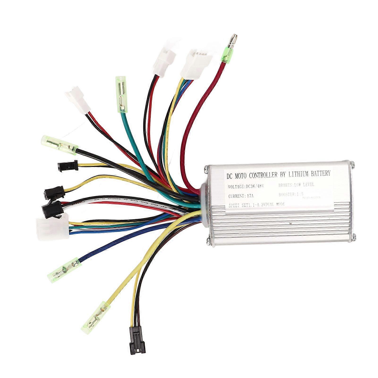 DC Motor Controller with Wire Harness Motor Controller Lithium Battery for Electric Bike 36V 48V 17A