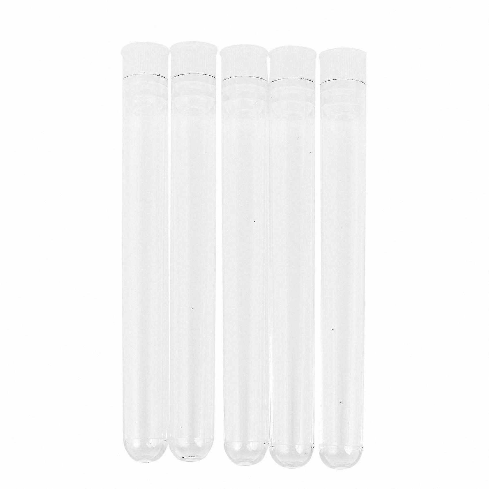 100 Pack Transparent U-Shaped Test Tubes with Caps, 12x100mm Lab Sample Containers