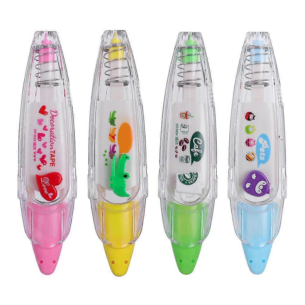 Decorative Correction Tape for Scrapbooking with Plastic Material and Yellow Color 0.5 Inch Wide