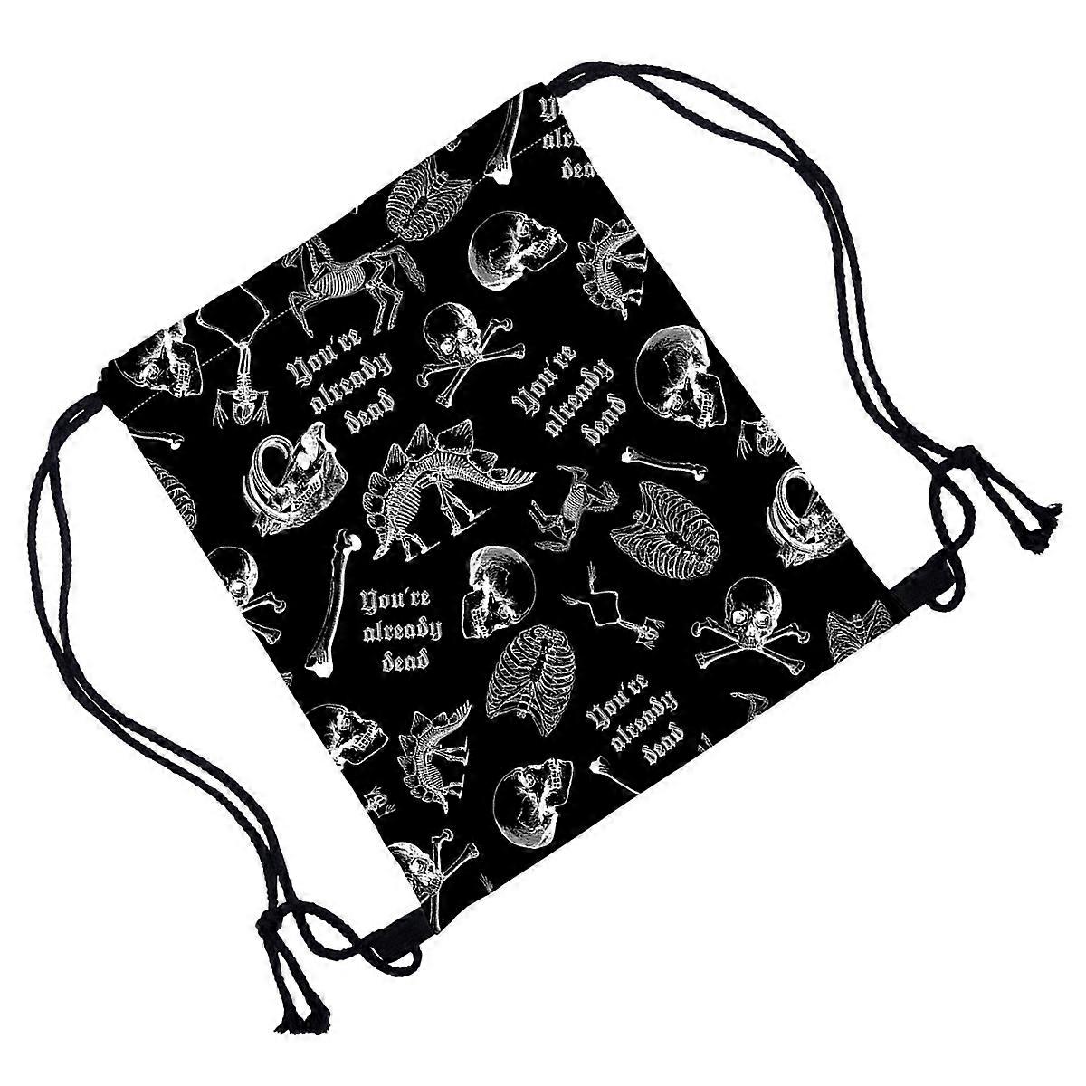 حقيبة ظهر أنيقة خفيفة الوزن برباط حقيبة قماش أكسفورد ذات سعة كبيرة مثالية لأنشطة التخييم في صالة الألعاب الرياضية والمشي لمسافات طويلة والمشي طويلة 1 قطعة