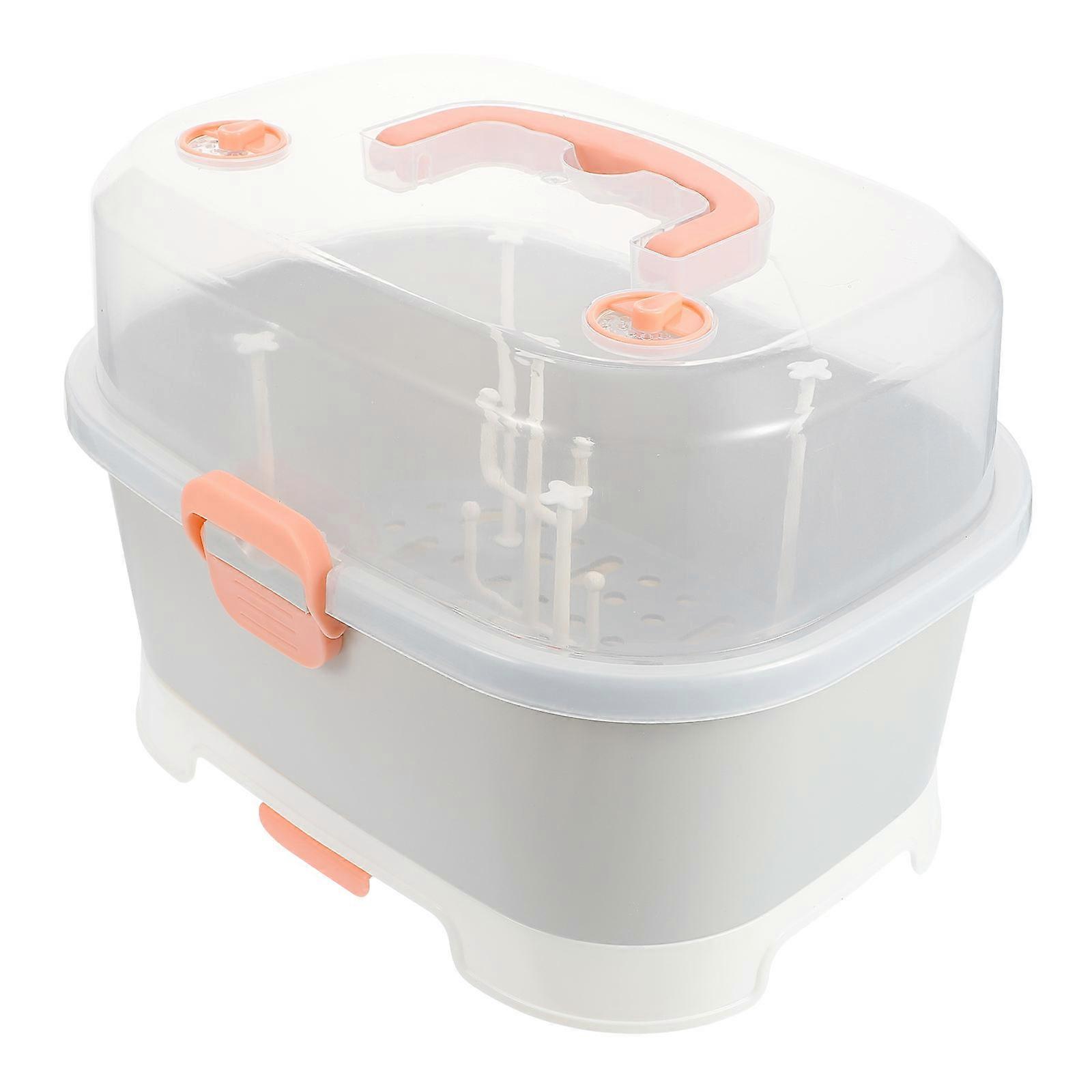 Portable Durable Milk Bottle Storage Case for Travel & Home Use Grey Bottle Organizer Container