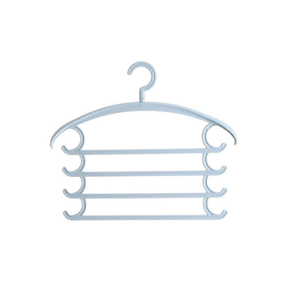 2Pcs Blue Plastic Pants Storage Rack Ergonomically Designed Clothes Hanger for Hanging Clothes