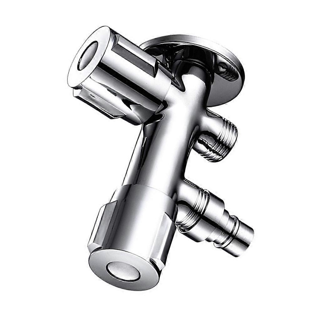 Washing Machine Shut Off Valves with Ceramic Core for Home Stainless Steel Silver Practical and Easy to Install 1in 2out