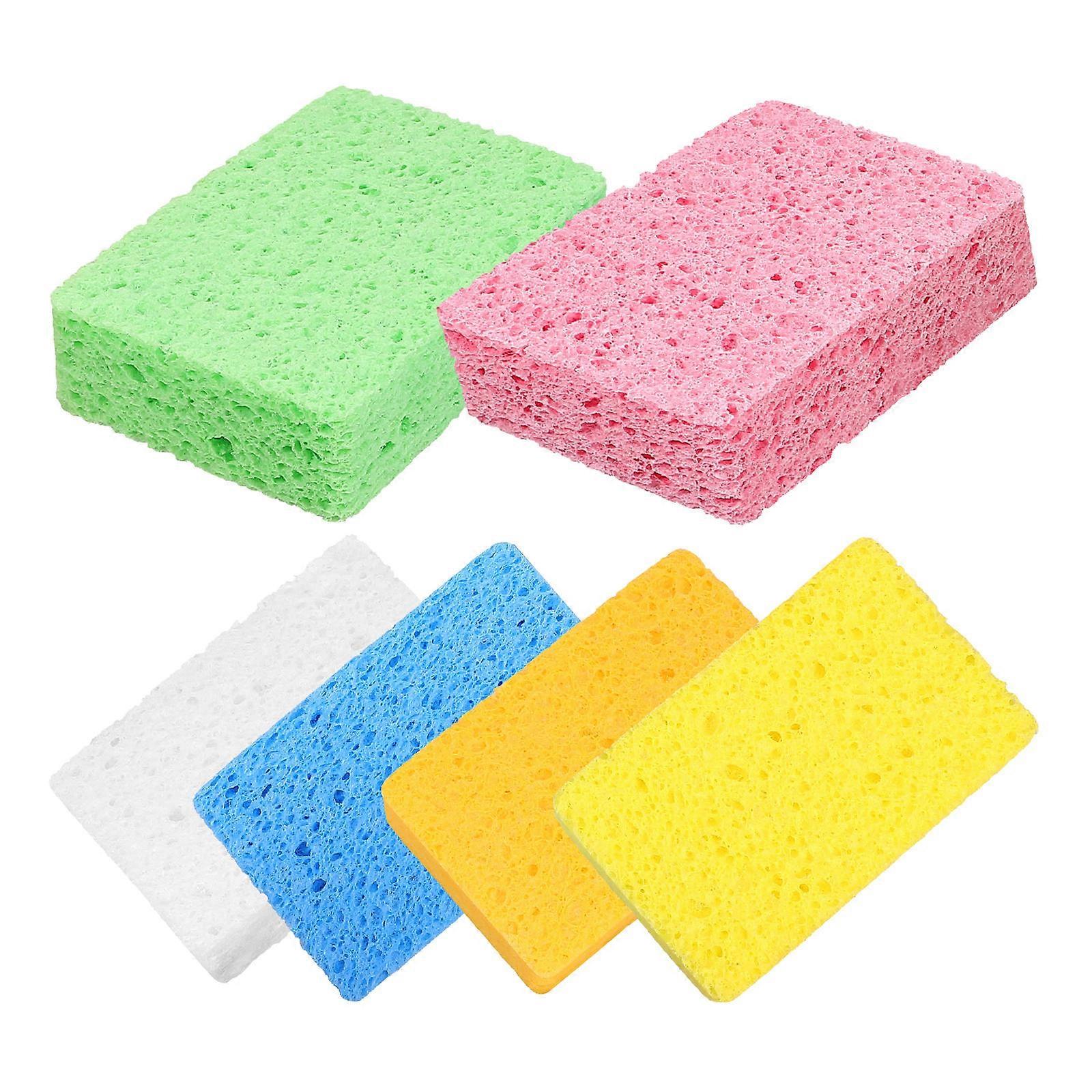 6pcs Multi Function Kitchen Sponges, Non Scratch Scrubber, Washable Dish Cleaning Sponges for Efficient Dishwashing, Compact Design for Easy Use