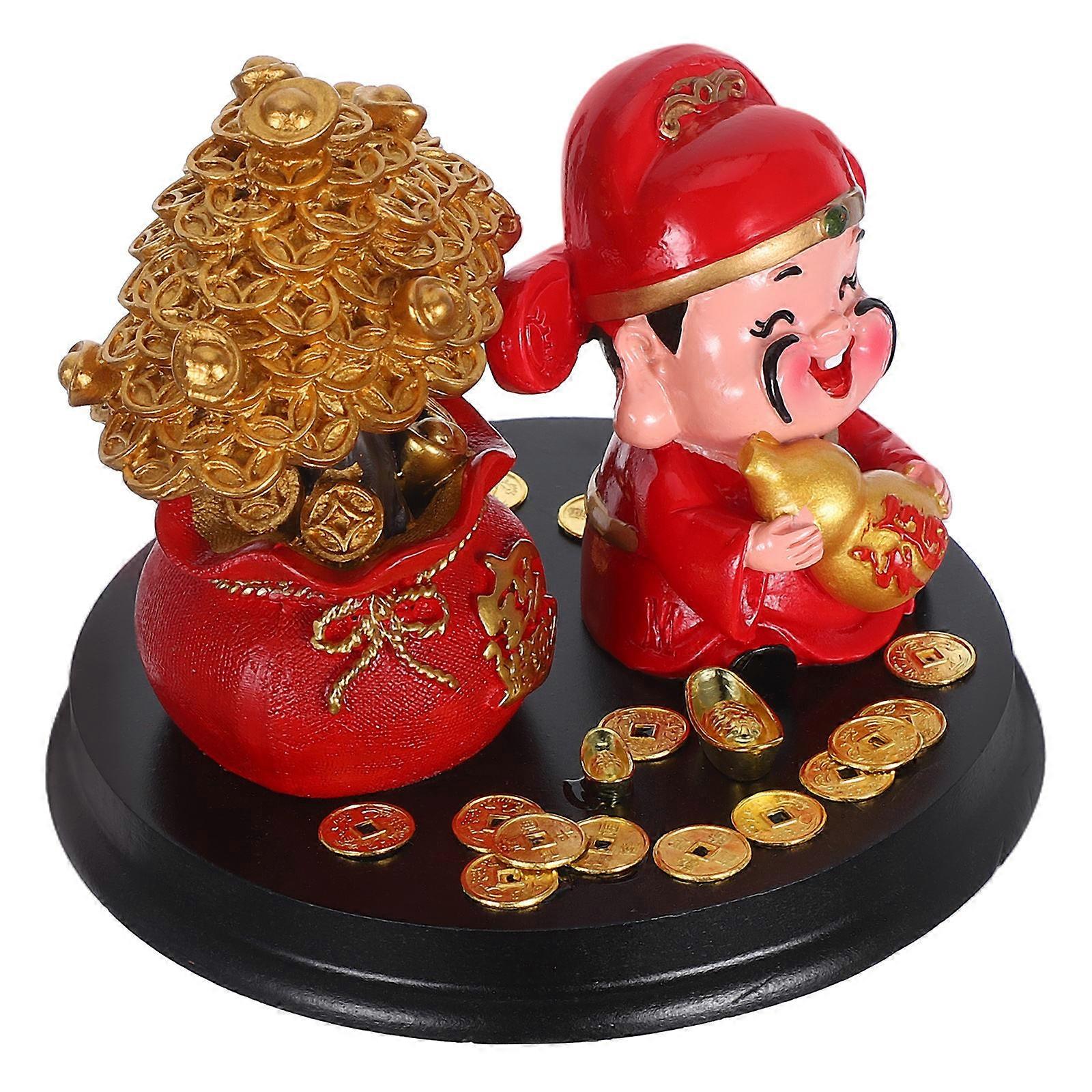 God Of Wreath Resin Figure Adorable Cartoon Crafts Ornament