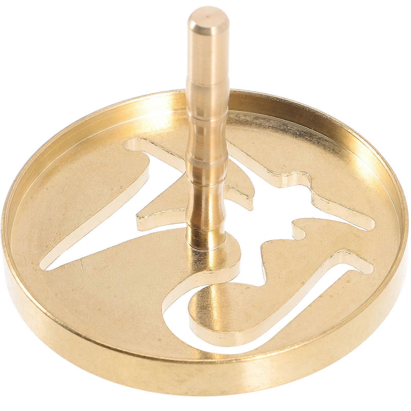 DIY Incense Press Mold with Classical Pattern for Making Tools from Golden Color