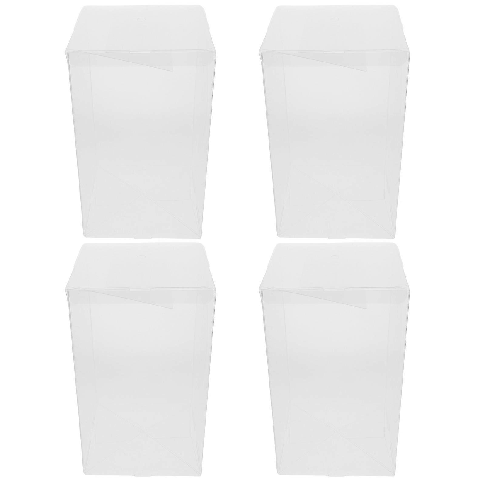 4Pcs Versatile Plastic Display Case For Plush Toys And Figures Excellent For Keeping Childrens Toys Organized In Various Occasions