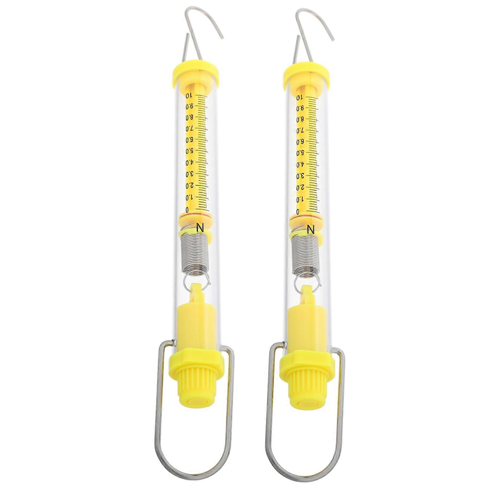 Dynamometer Pull Force Meter Spring Scales - 2 Pack Scientific Double Scale Metal Experiment Tools for Weight Measurement