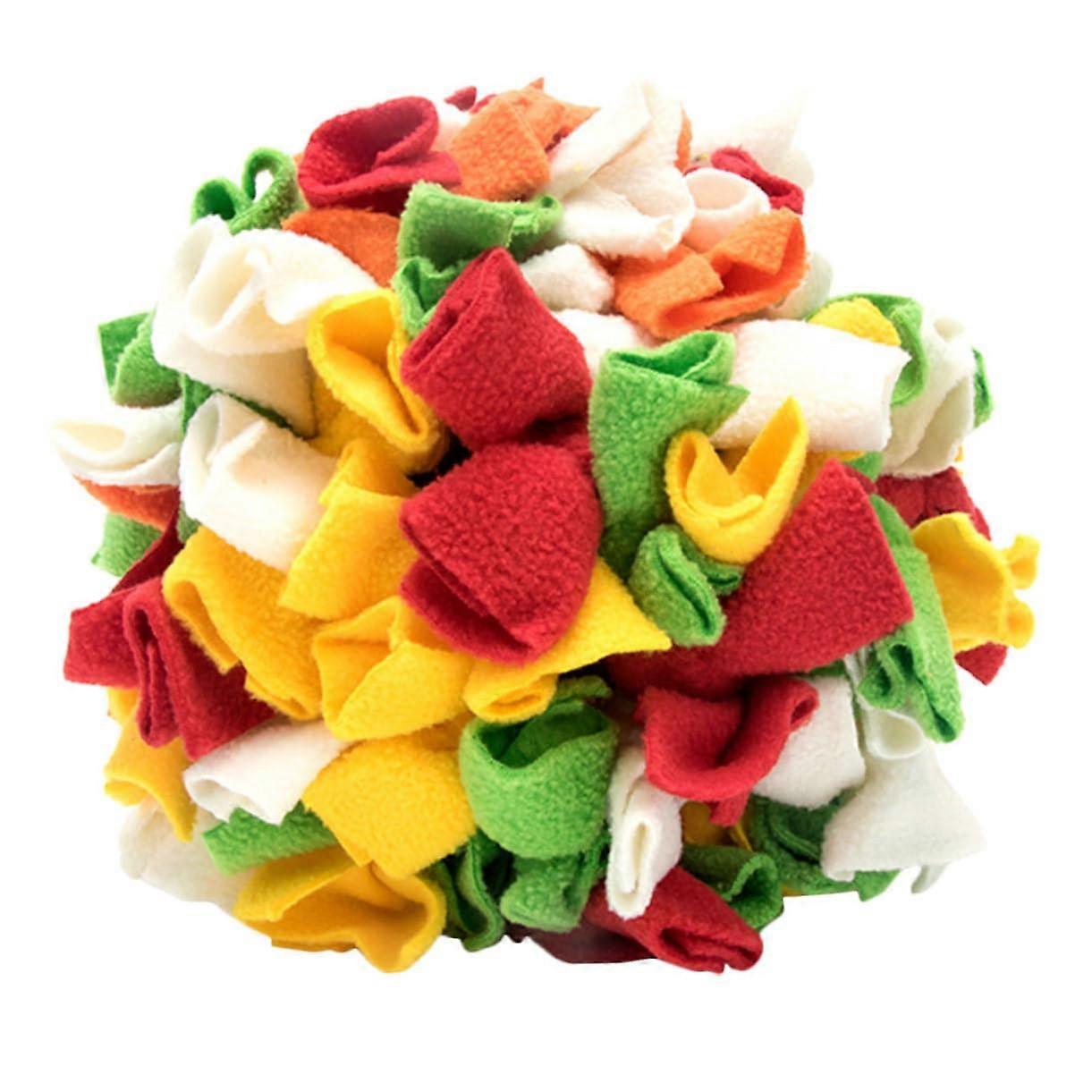 Sniffle Ball for Interactive Pet Toy made of Durable TPR and Polar Fleece, Promotes Mental and Physical Activity, Attractive Design, Colorful