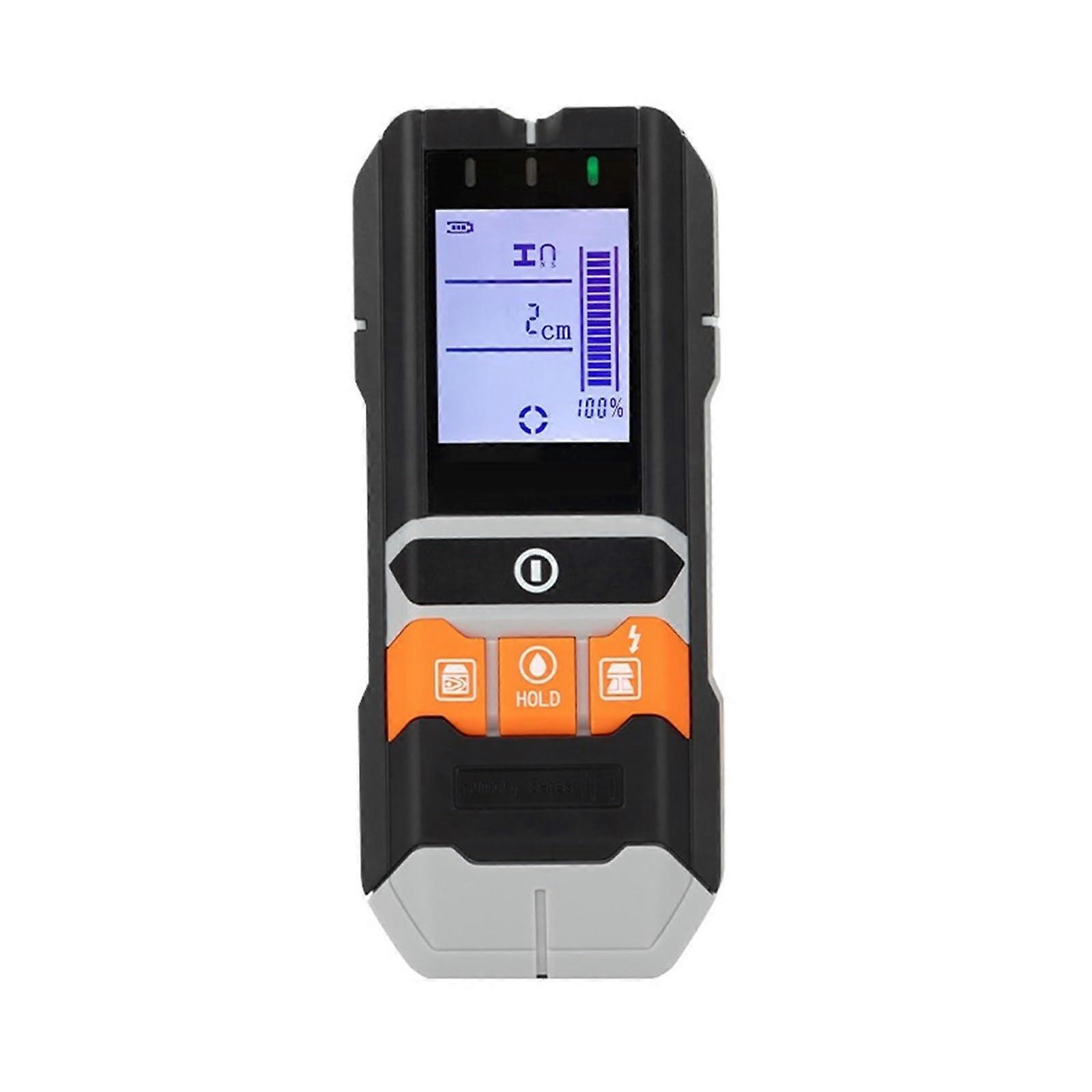 4in1 Metal Detector Wall Wiring Wood Depth Moisture Detector Meter Wall Scanner Stud Finder AC Voltage Live Wire Tracker