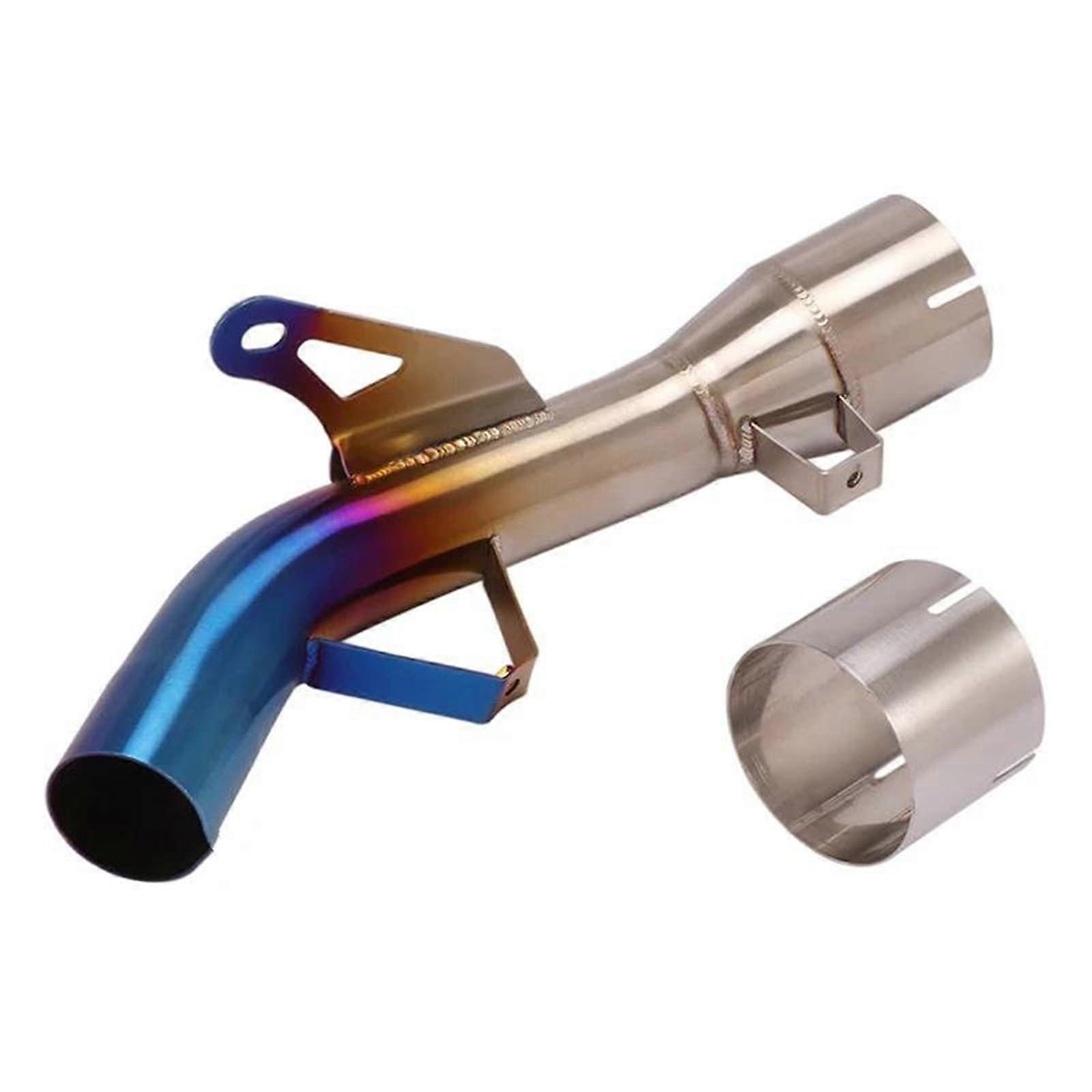 Motorcycle Silencer For Kawasaki Ninja Z900 Z900e A2 2017 2018 2019 Modified Mid Link Pipe (Blue)