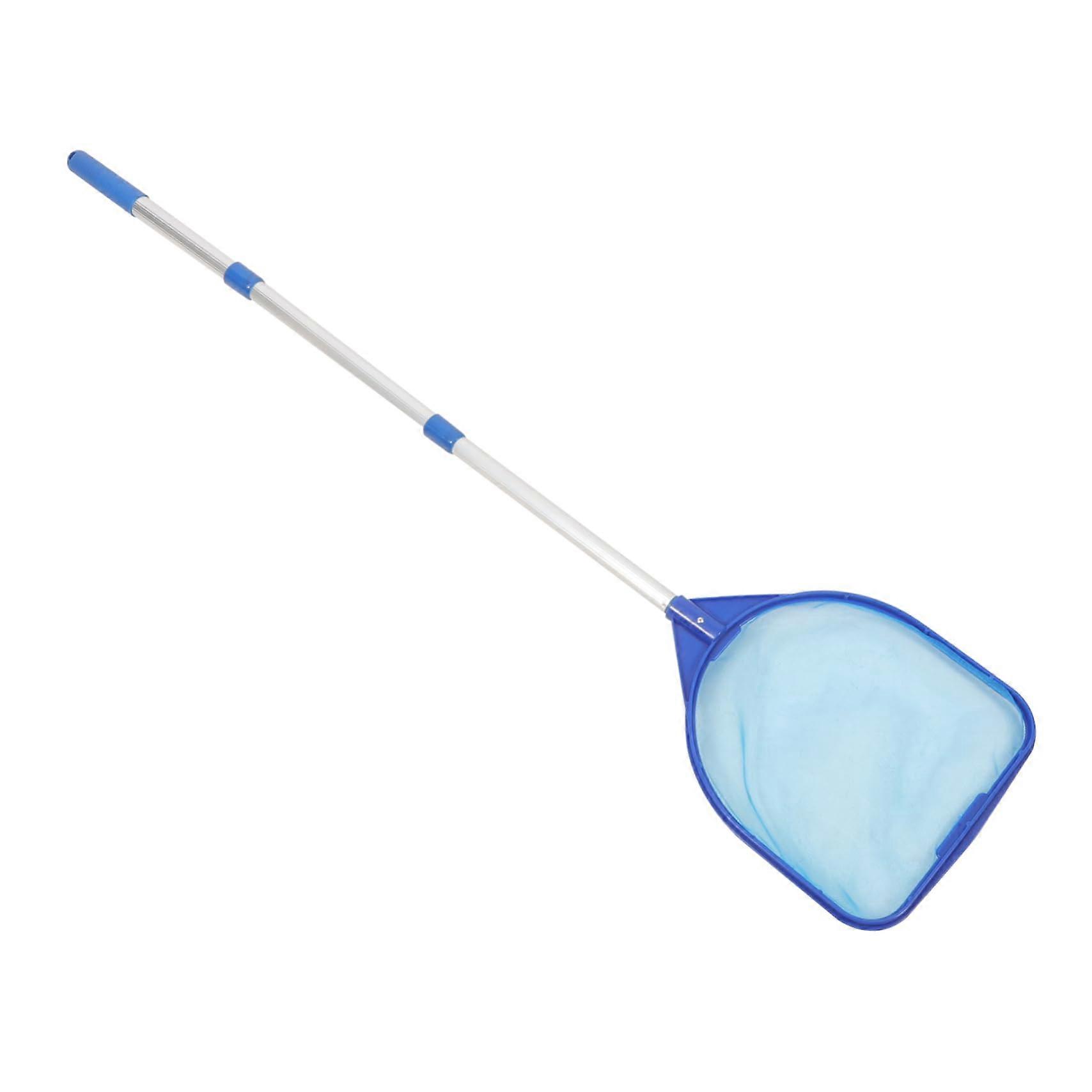 Extendable Pool Cleaning Net for Fish Ponds - Durable Leaf Skimmer Mesh for Effective Debris Removal, Space-Saving Design