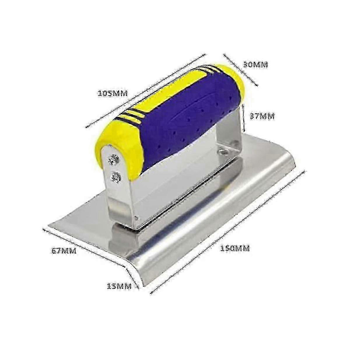 Concrete Finishing Tools: Stainless Steel Hand Edger & Groover Kit for Cement, Stucco, Plaster
