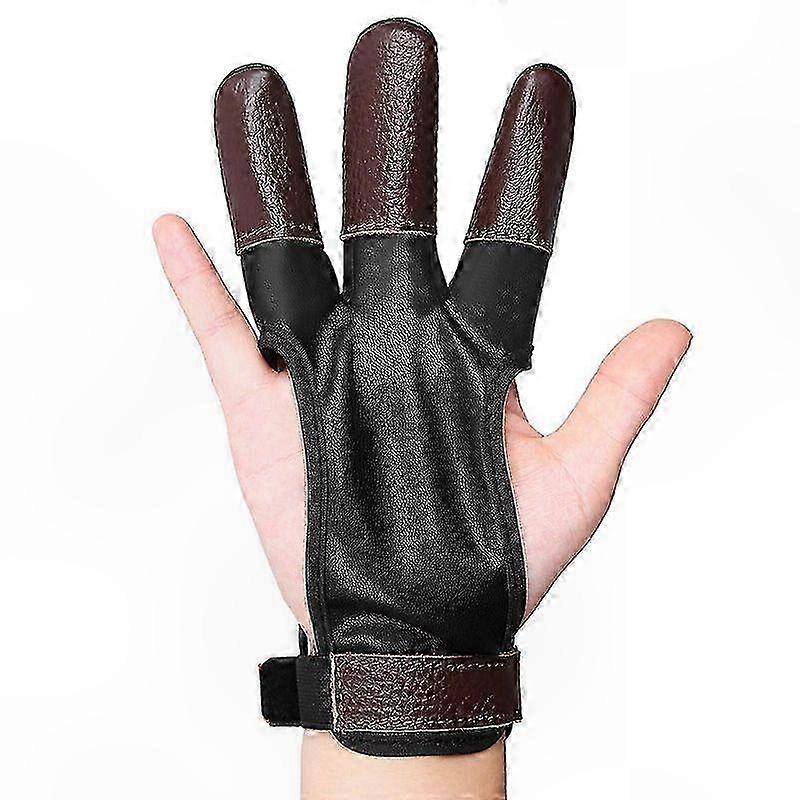 Three-Finger Archery Glove for Hunting and Target Practice with Recurve and Compound Bows Protector Guard for Enhanced Comfort and Safety