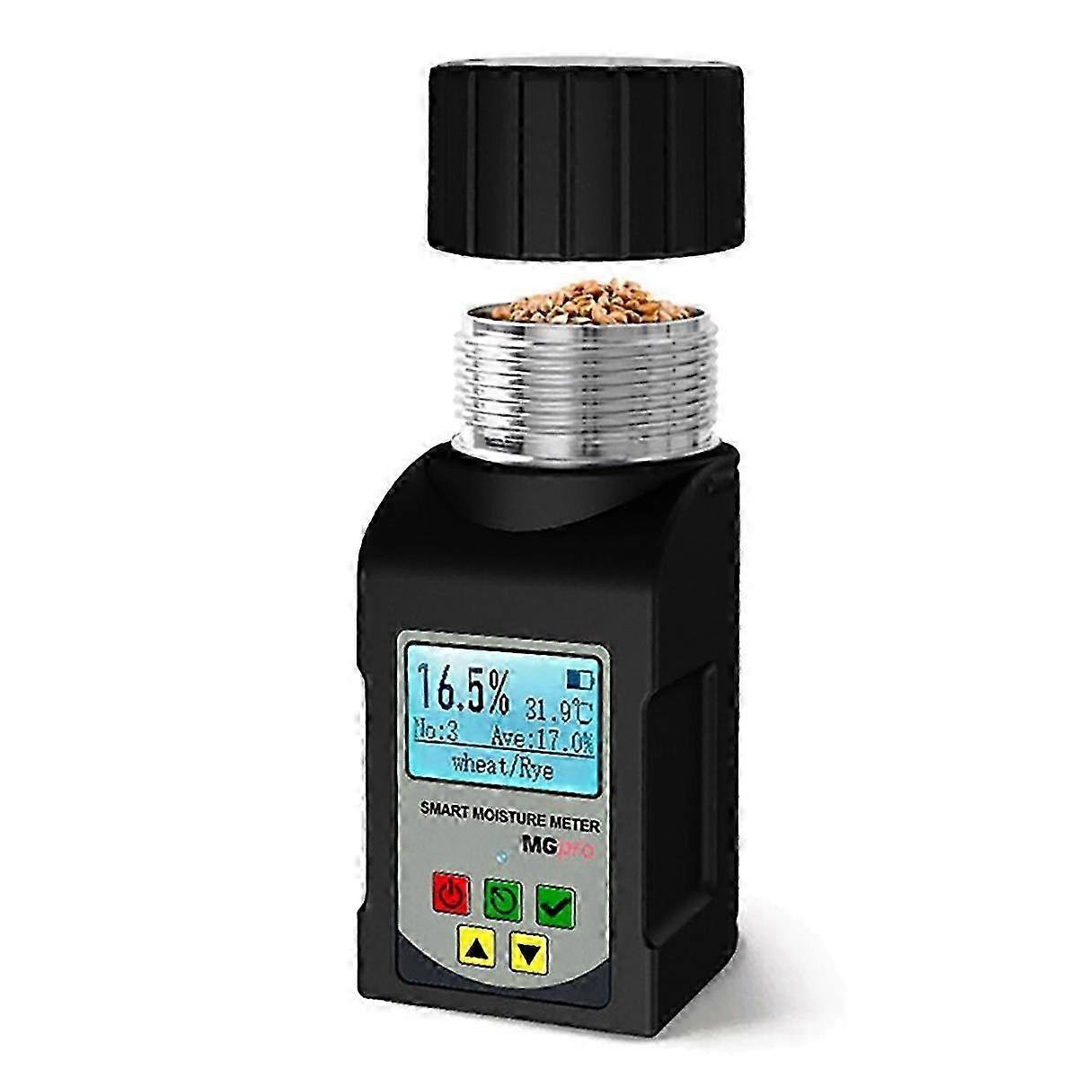 5-in-1 Portable Grain Moisture Meter, 25 Grains,smart Humidity Tester For Wheat Bean Peanut Moisture Detector, Mg-pro