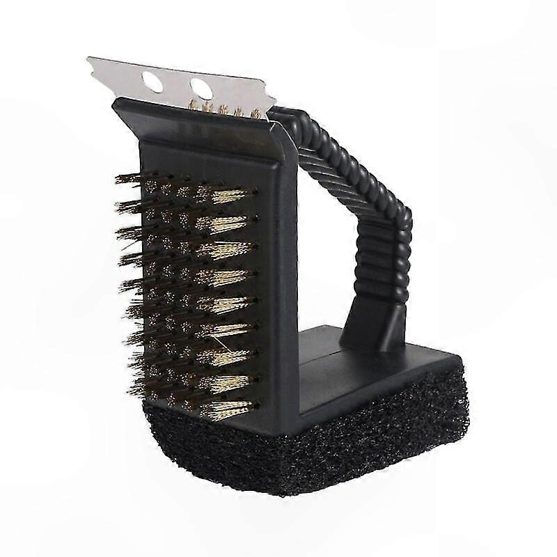 2-Pack BBQ Grill Cleaning Brushes - Triangular Copper Wire Scrubbers with Right Angle Design for Multi-Purpose Barbecue Maintenance Tools