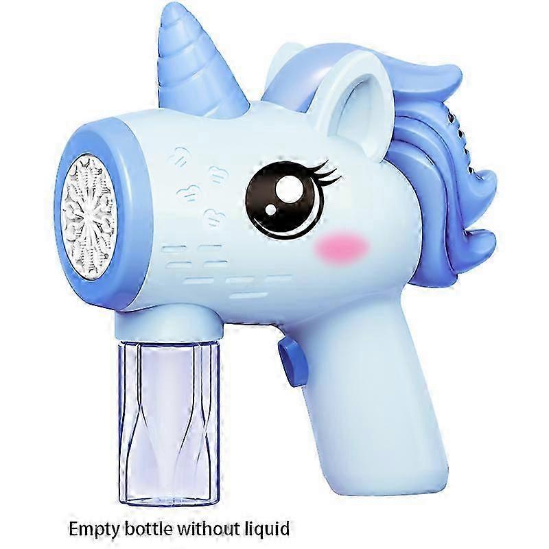 子供用ユニコーン電気バブルガン、ライト付き自動ソープブロワー、アウトドアパーティーおもちゃギフト