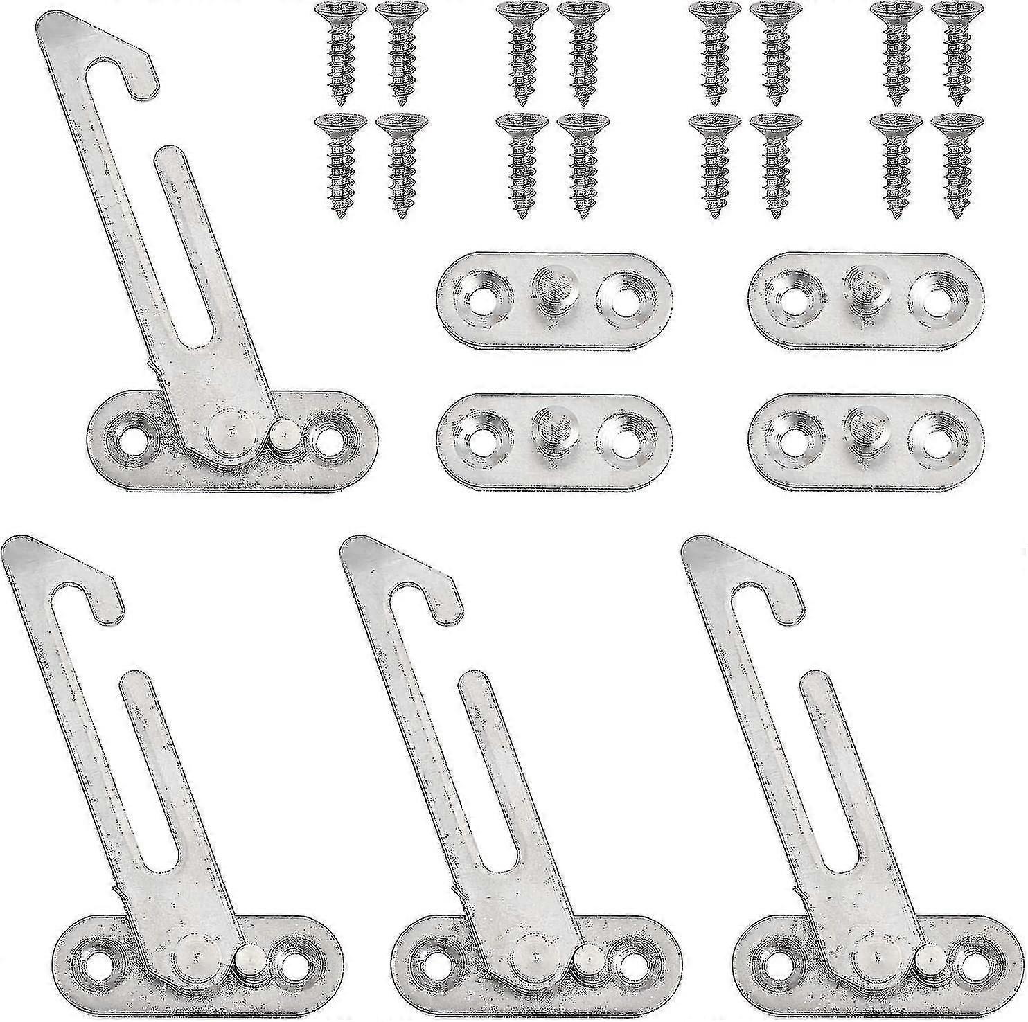 Auspicious-window Lock Window Restrictor Stainless Steel Window Restraint Security Latch Window(4 Pcs, Silver)