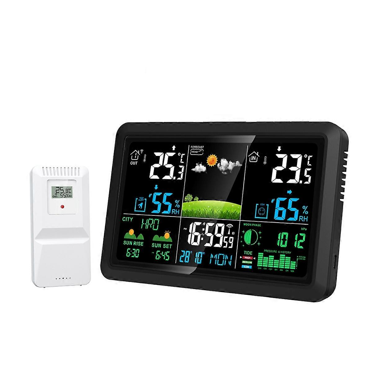 Multifunction Tuya Weather Station Air Quality Temperature Humidity Meter Moon Phase Air Pressure W