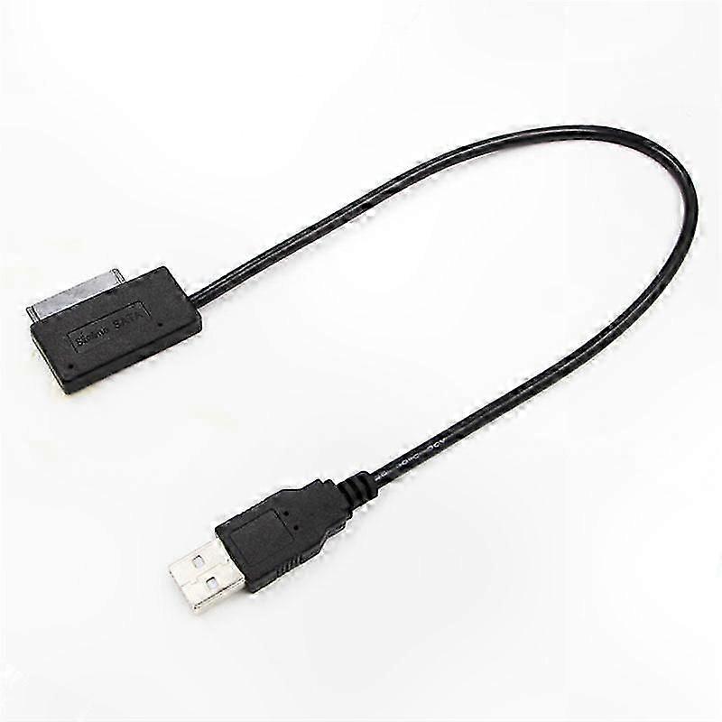 USB 2.0 to Slimline SATA 13 Pin Adapter Cable for CD/DVD Drives Compatible with PC Laptop Notebook