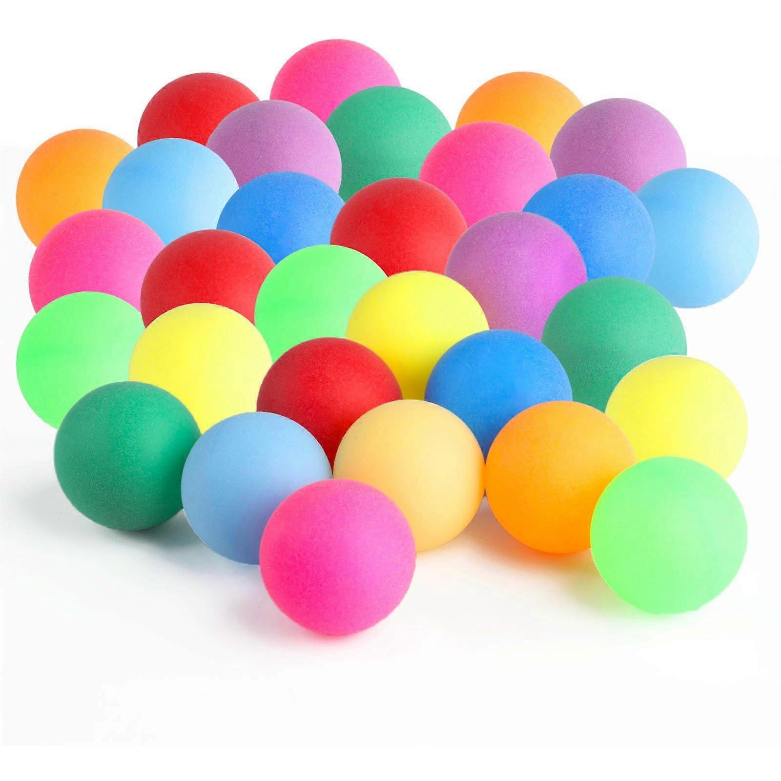 30 Pcs Table Tennis Balls 40mm Colored Plastic Ping Pong Balls for Pets Arts Crafts Sports Beginners