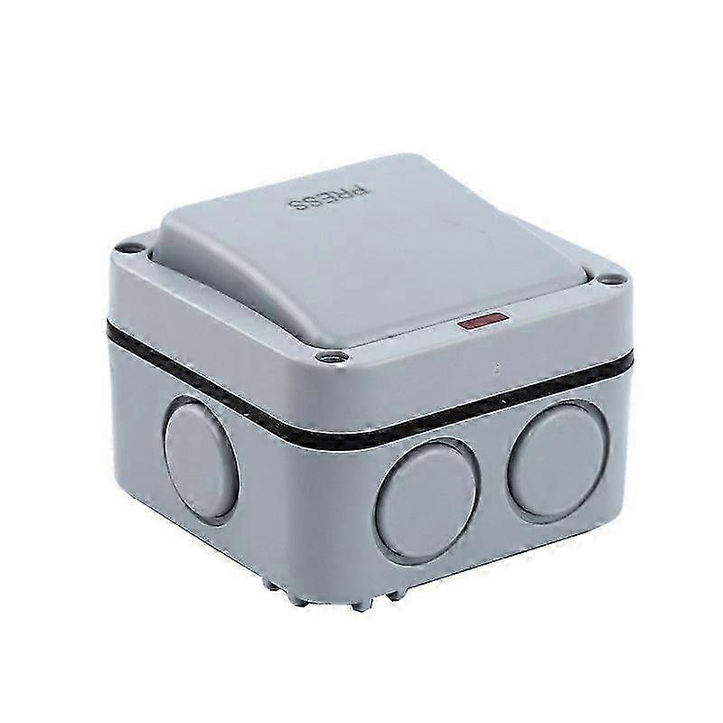 Weatherproof Outdoor Switch with 20A IP66 Rating - Universal Waterproof Switch with Indicator Light for Gardens and Balconies