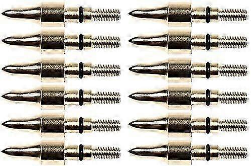 12 x 100g Black Screw Broad Tip Arrowheads for Hunting Practice Gold_Lucky_B