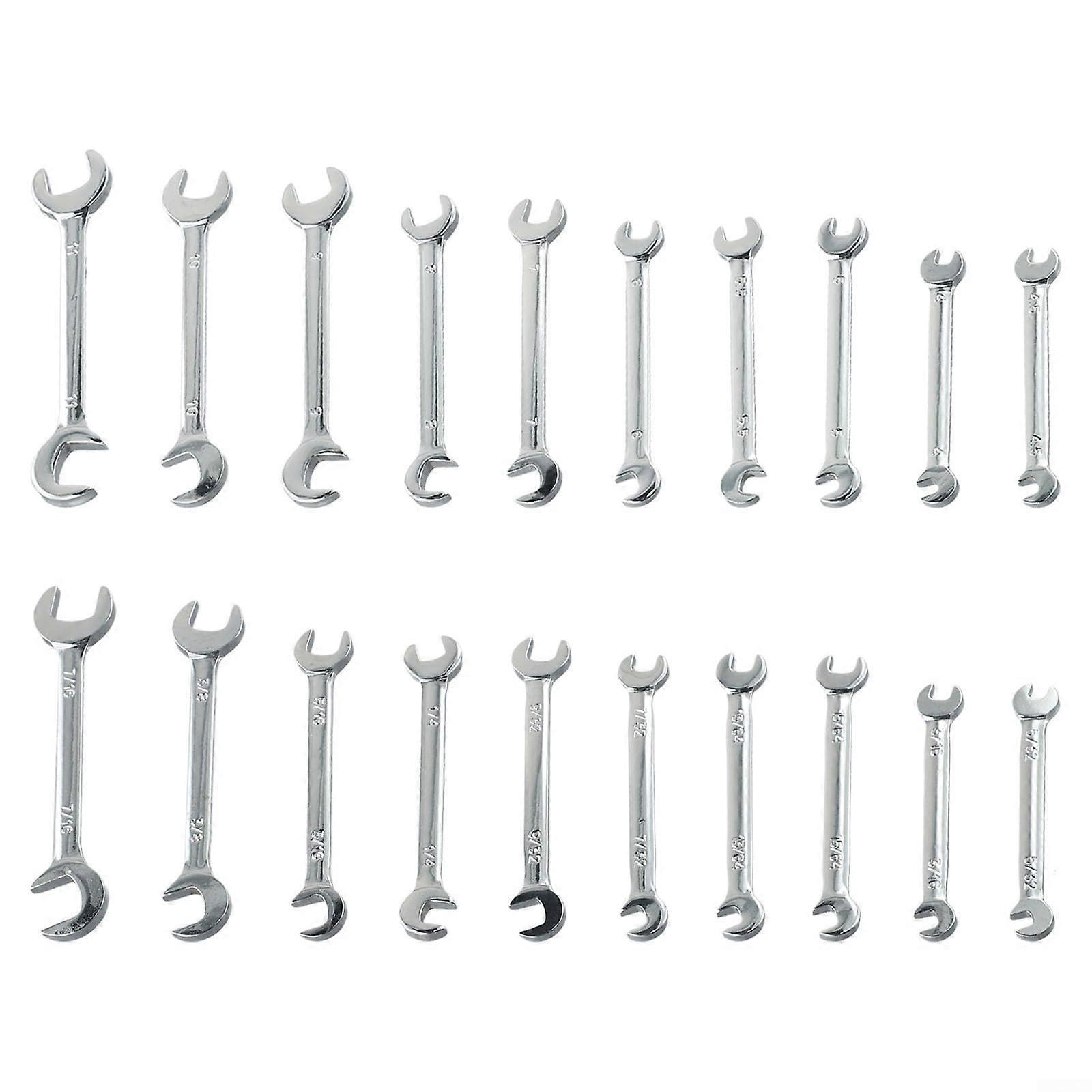 Combination Spanner Set 20-Piece Portable Wrench Kit For Auto Repair Home DIY