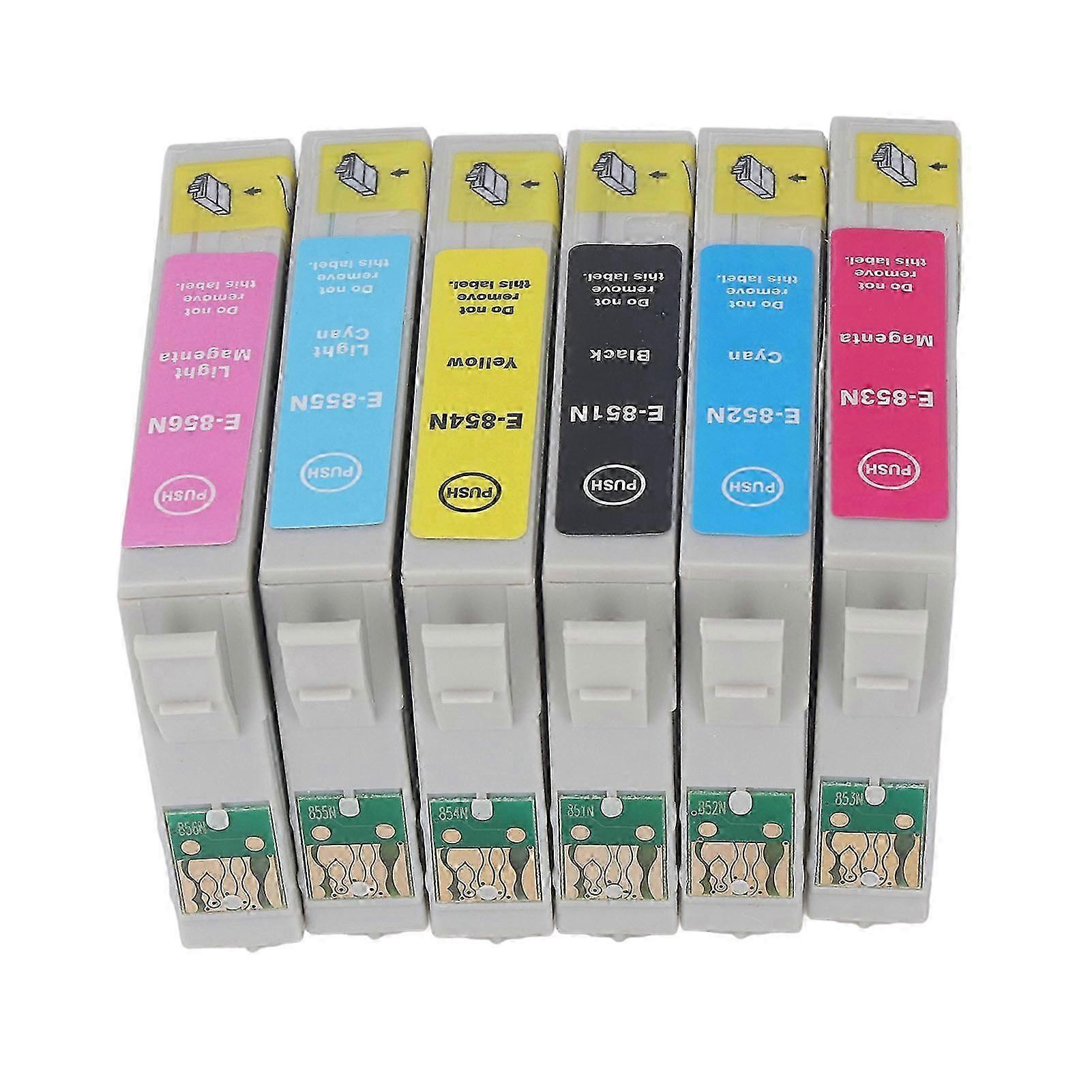 Ink Cartridge BK C M Y LC LM 6 Colors Printing Accessory Part for Photo Paper Document T0851N T0852N T0853N T0854N T0855N T0856N