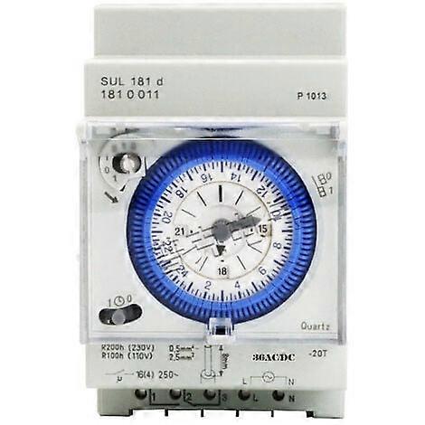 – Analog timer with synchronous motor and daily program, timer, 36VAC/DC