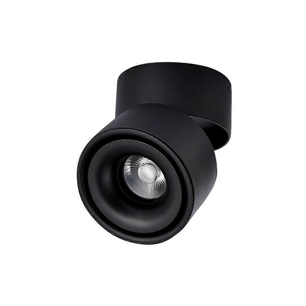 Black Aluminum Adjustable Track Lighting Head for Ceiling Mounting 360° Rotatable LED Spotlight Lamp