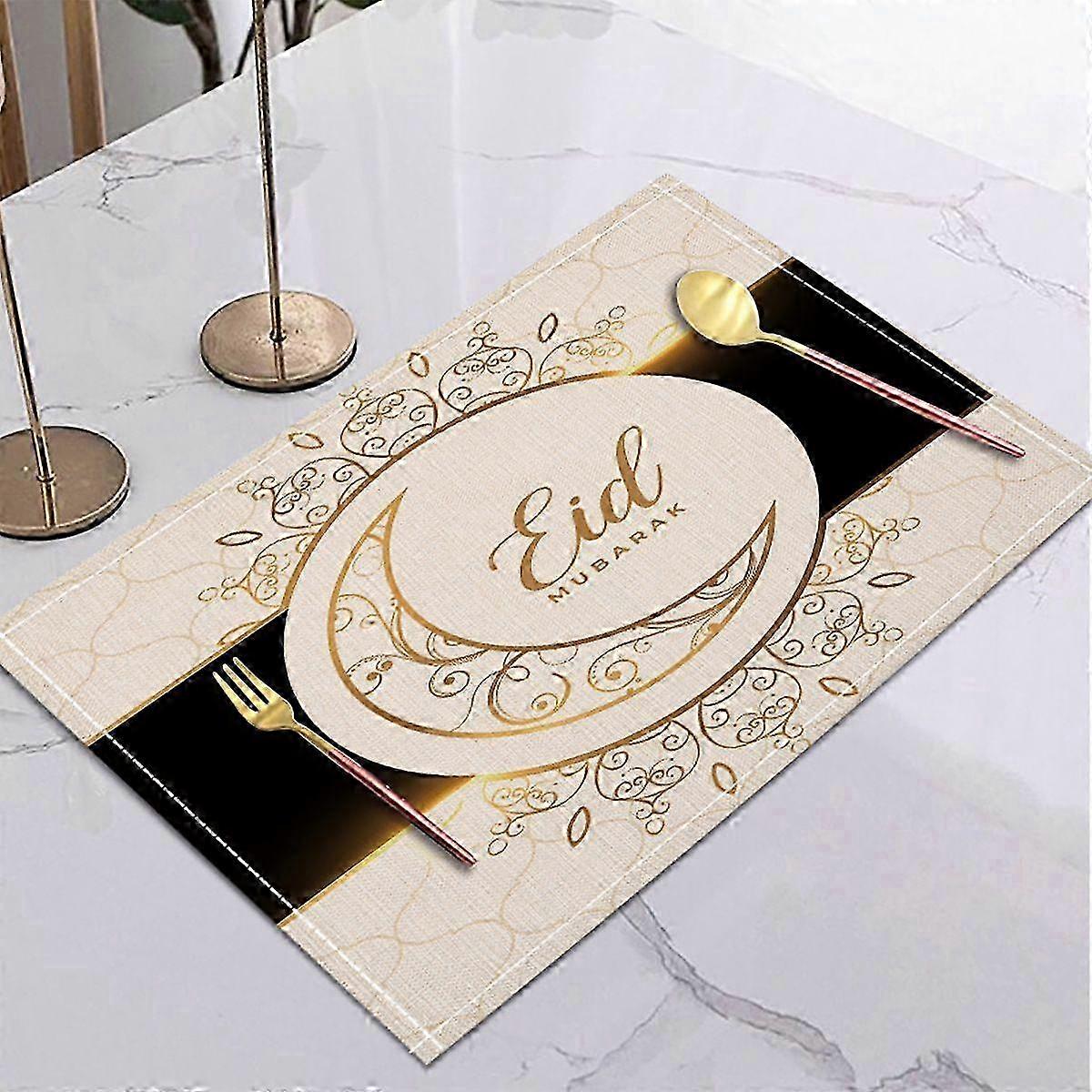 4pcs sets de table en lin anti-brûlure, pour table