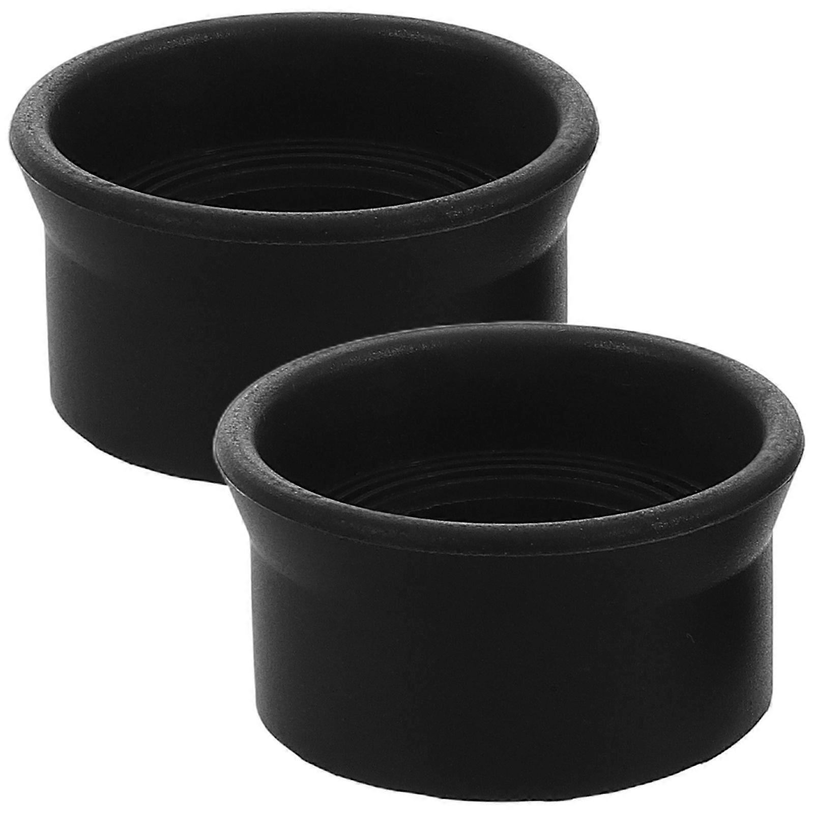 2Pcs Eyepiece Protector Binocular Eye Cups Replacement Rubber Eyepiece Cover Accessory Guards for Stereo Microscope Black