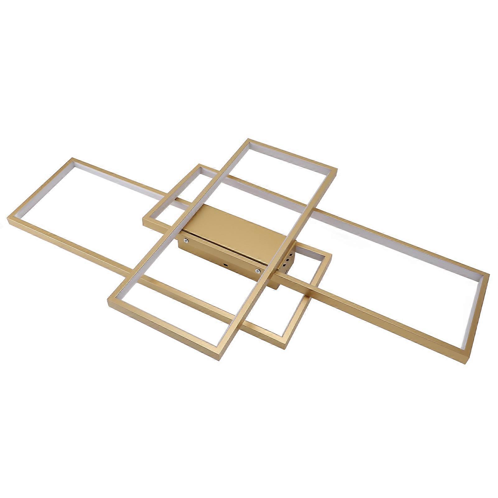 Modern LED Ceiling Light 100-265V Gold Rectangular Dimmable