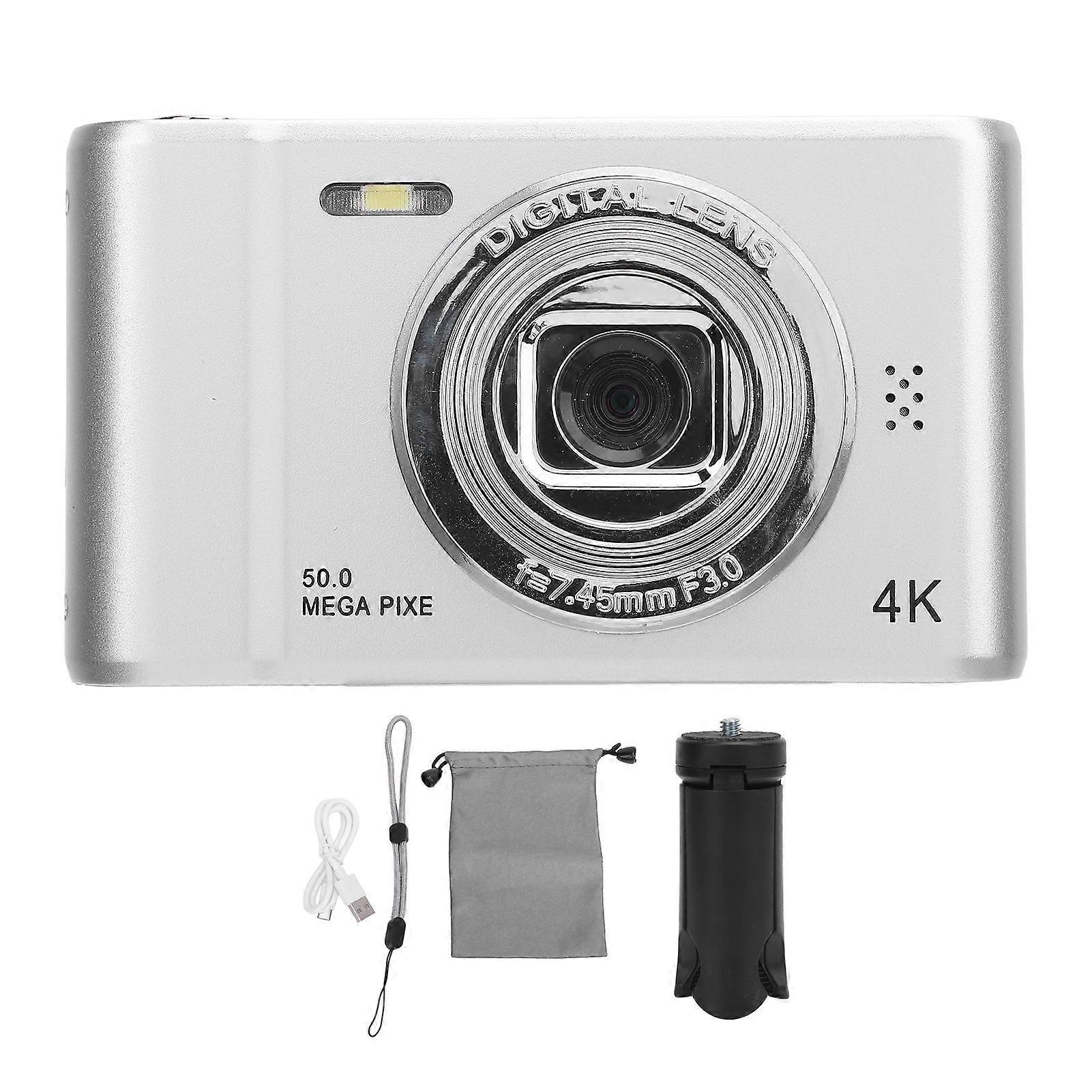 2.4 Inch Camera 50MP Photo 4K Video Recording 8X Digital Zoom Camera IPS Color Screen for Home and School D04 64GB