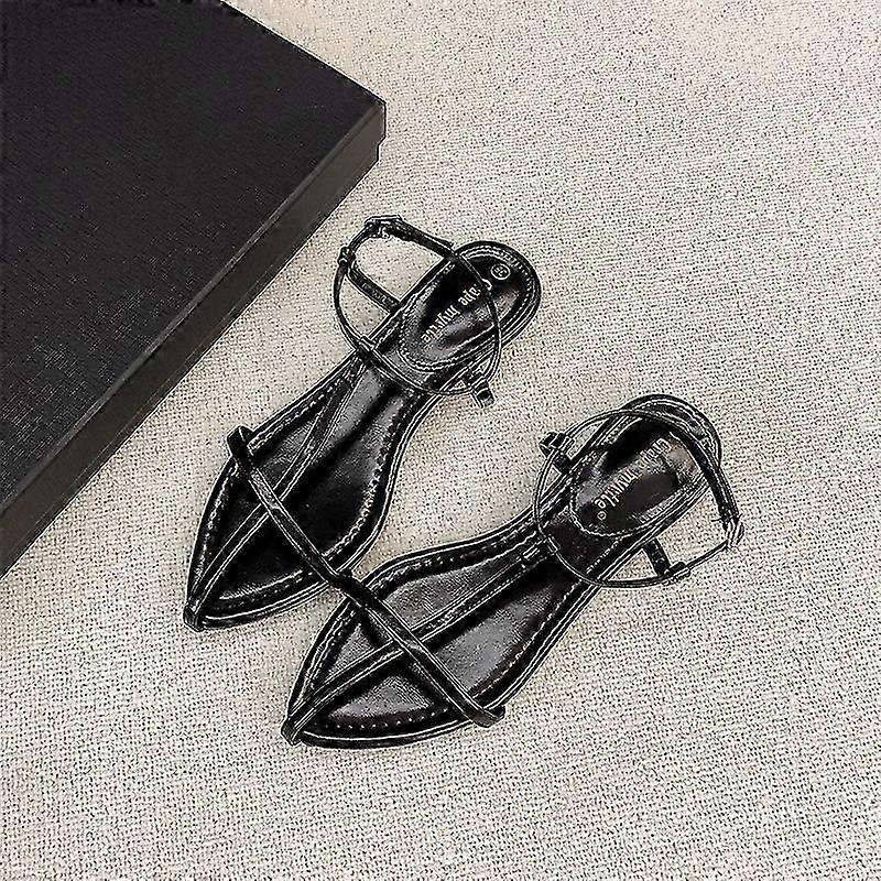 Women's Temperament Small Wedge Heel Pointed High Heels One-Charact...
