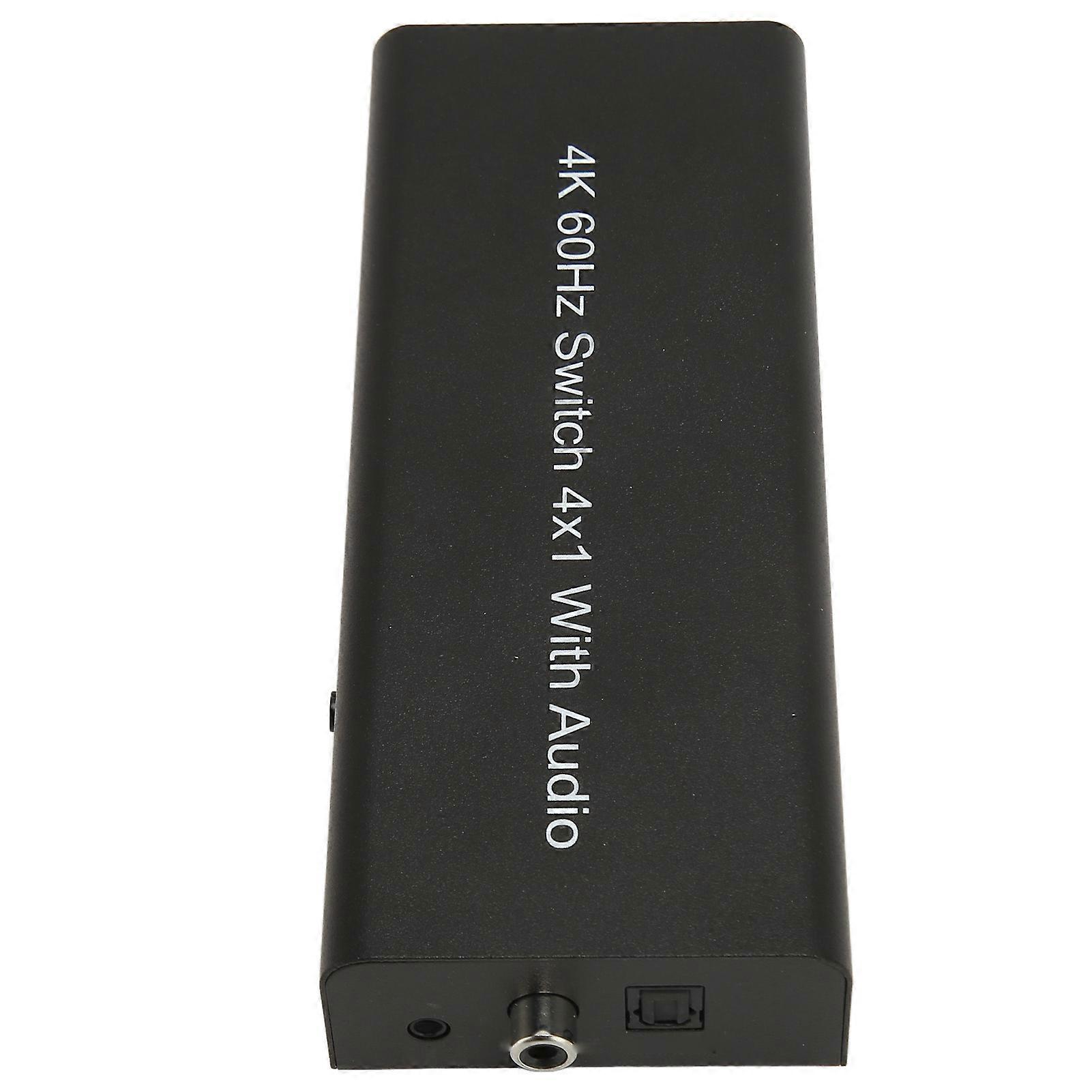 4K 4 In 1 HDMI Switcher with Remote Control, US Plug