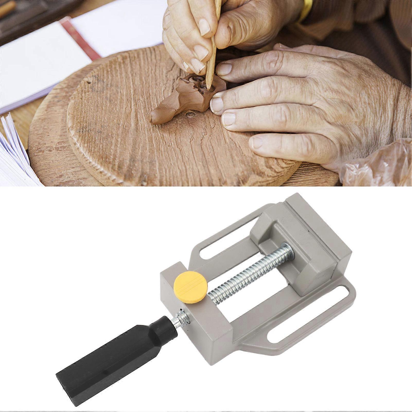 Small Aluminum Alloy Drill Press Vise 523g Quick Release Tool