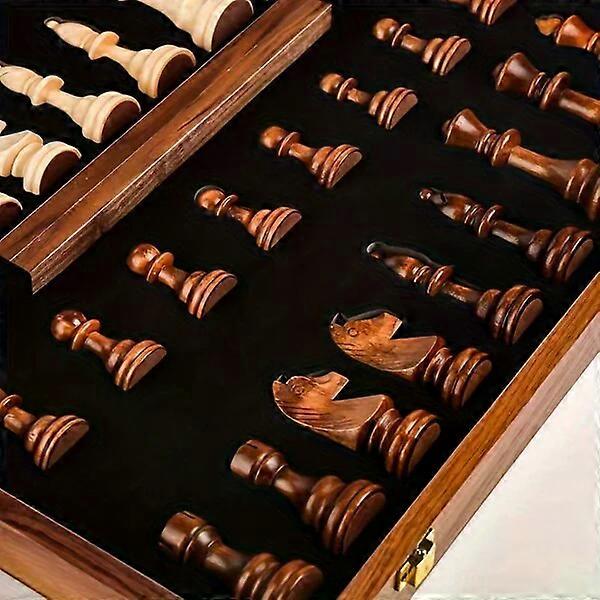 Adult wooden chess set with extra queen pieces, suitable for players of all levels