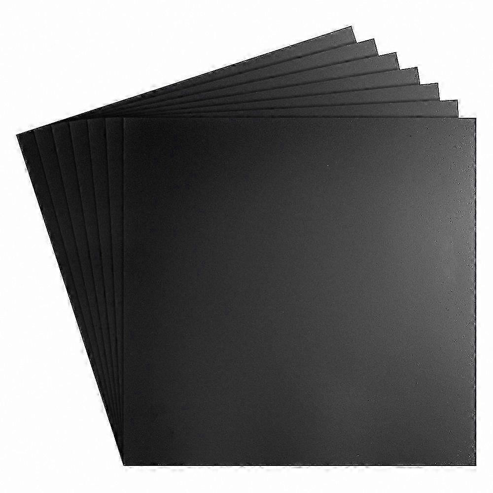 Black PVC Sheet 300x300mm 0.1mm Thickness Square Panel for Crafting and Projects