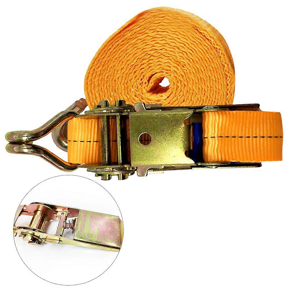 Cargo Tightening Belt with Hook – Heavy Duty Ratchet Strap for Secure Luggage Binding, Durable with Reinforced Hook for Trucks and Trailers